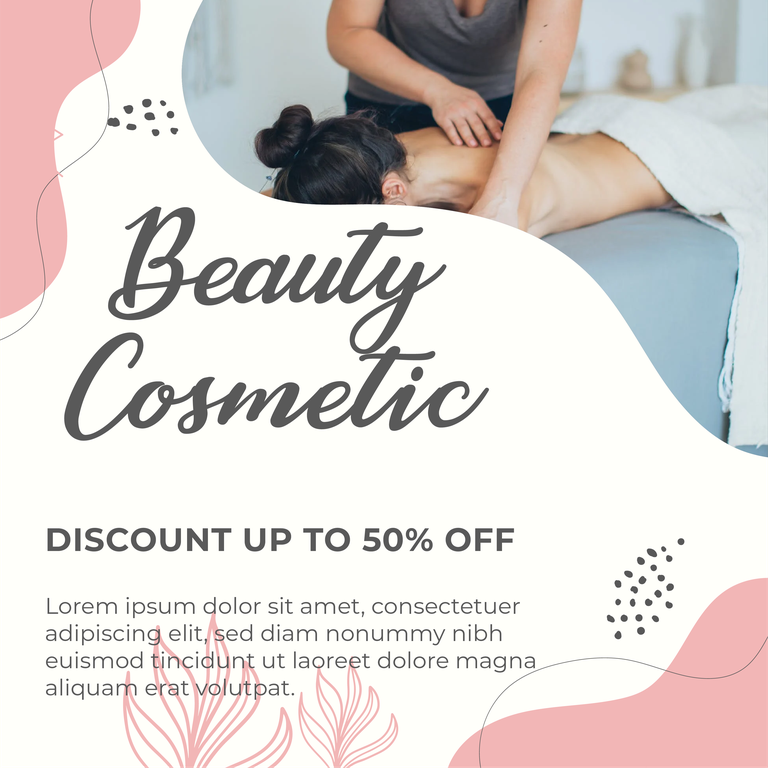 spa discount social media posts template
