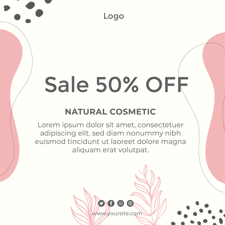 spa discount social media posts template