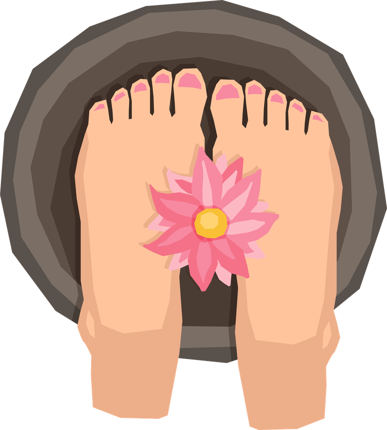 relaxing spa spa icons set featuring calming pedicure and floral accents for wellness