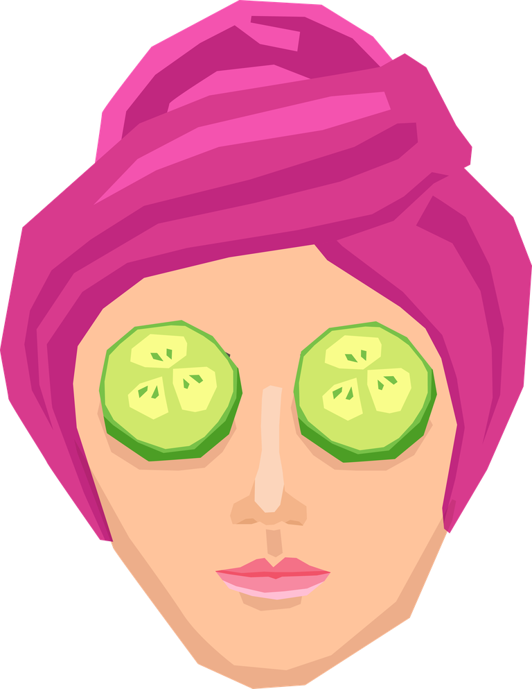 spa spa icons set featuring a relaxing facial treatment with cucumber slices and vibrant colors