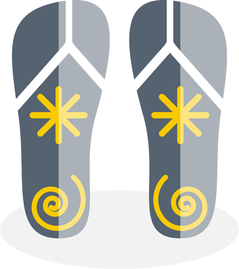 spa spa icons set featuring relaxing flip-flops with vibrant colors for wellness platforms