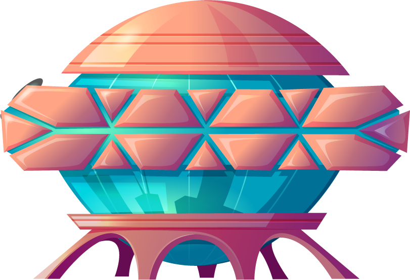 space colonization cosmic base elements with futuristic geometric structure for extraterrestrial habitats