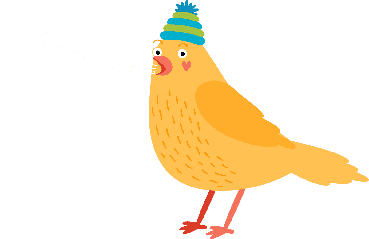 sparrow cute birds illustration set