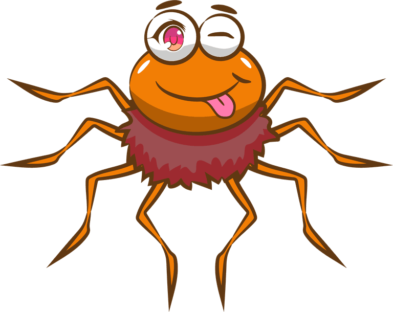 spider funny cartoon spiders isolated on white background