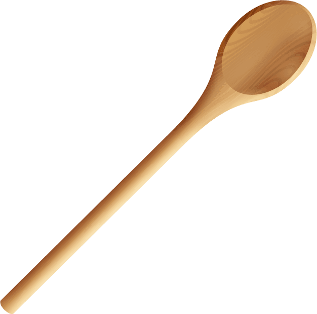 spoon cooking tools composition with realistic images kitchenware items made steel plastic wood
