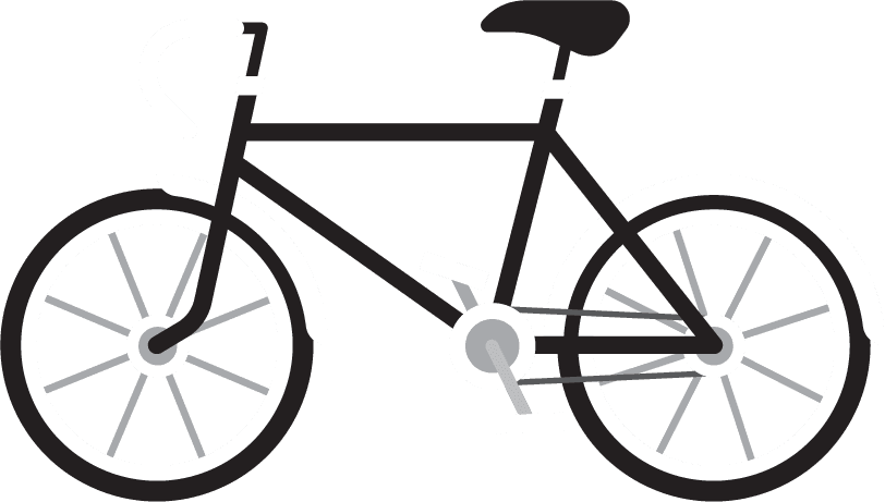 sport bicycle bicycles icons flat shapes sketch