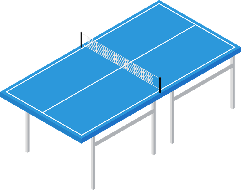isolated isometric sport fields illustration featuring a colorful ping pong table design