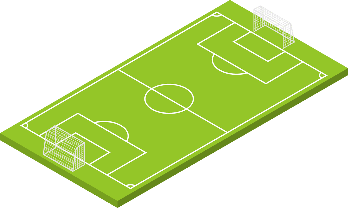 isolated isometric sport fields illustration showcasing football pitch layout for various applications