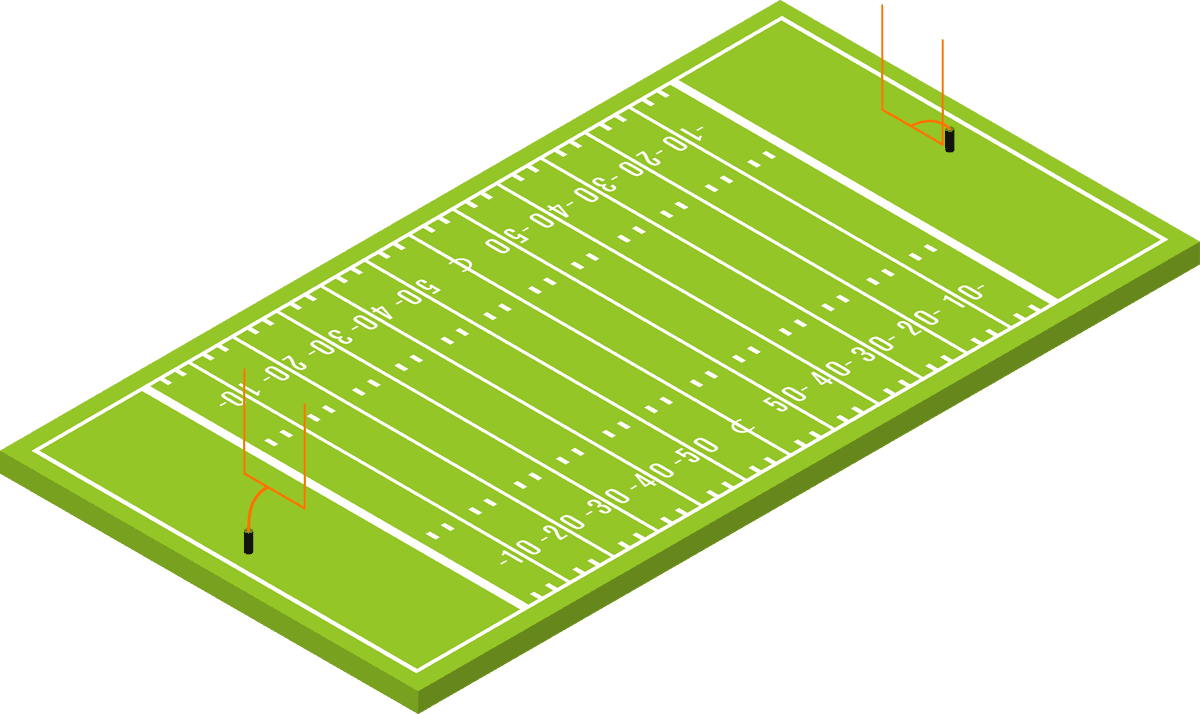 isolated isometric sport fields illustration