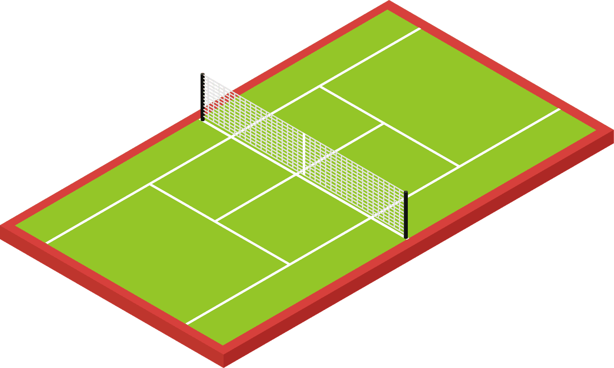 isolated isometric sport fields illustration with vibrant colors and detailed textures for dynamic presentations