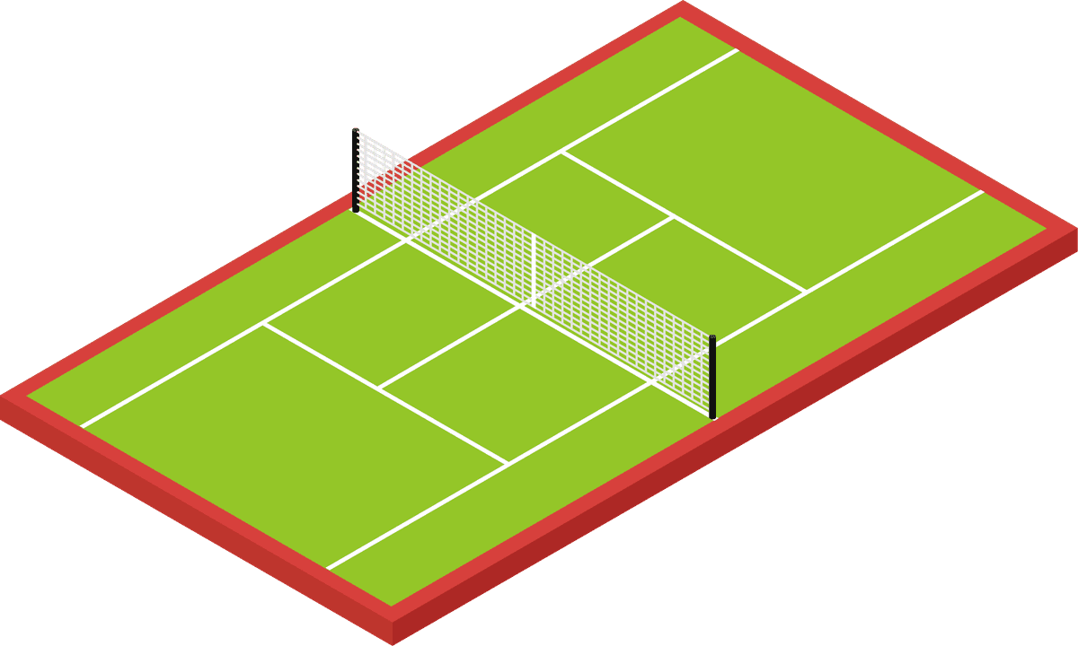 isolated isometric sport fields illustration