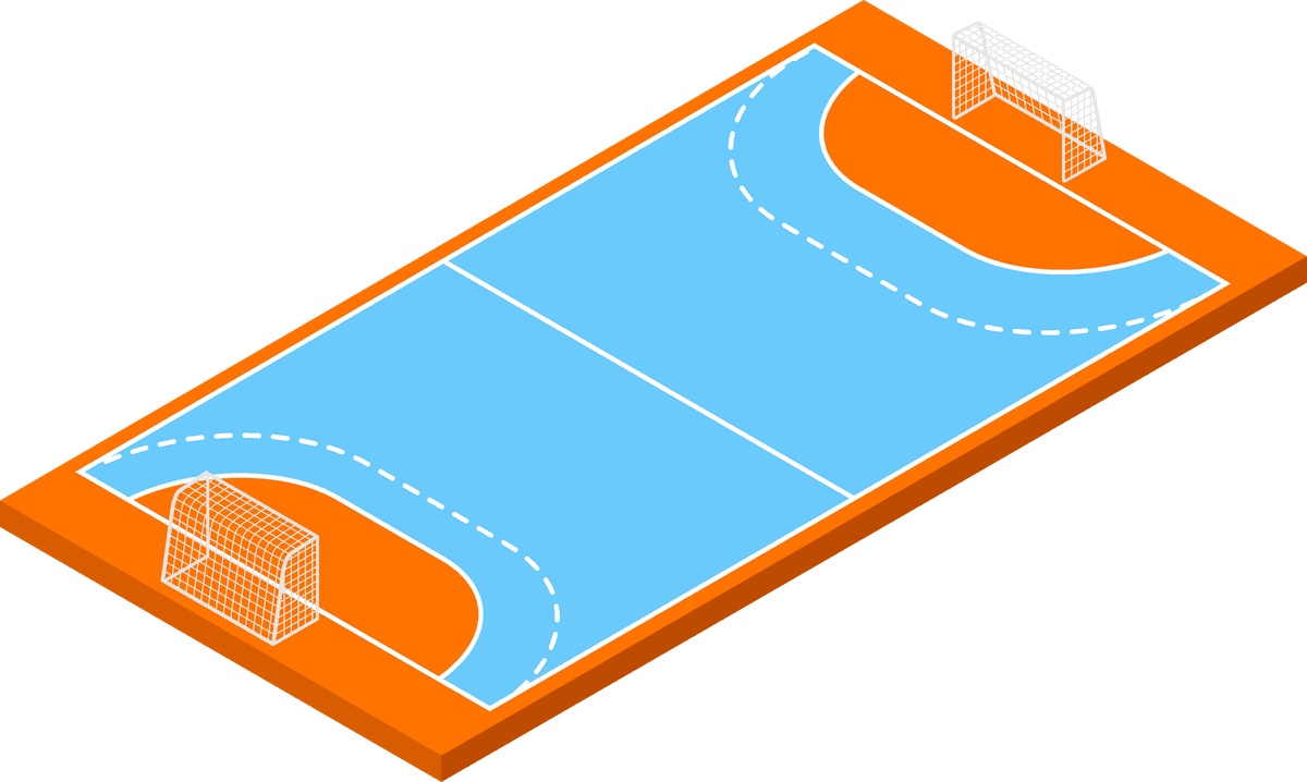 isolated isometric sport fields illustration featuring a vibrant indoor soccer court layout