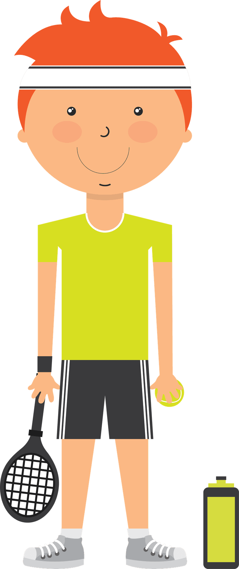 Flat icons of kids doing different types of sports