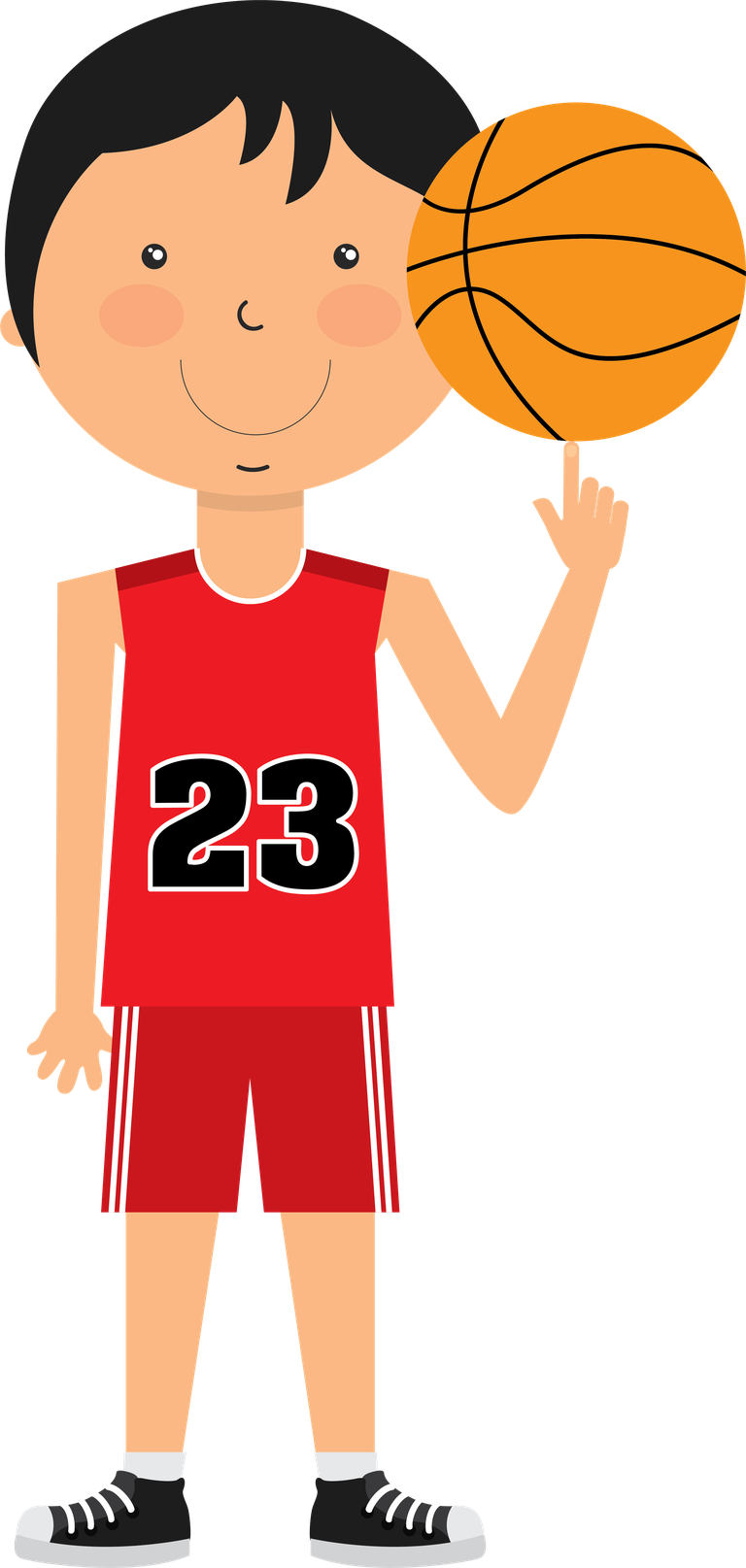 Flat icons of kids doing different types of sports