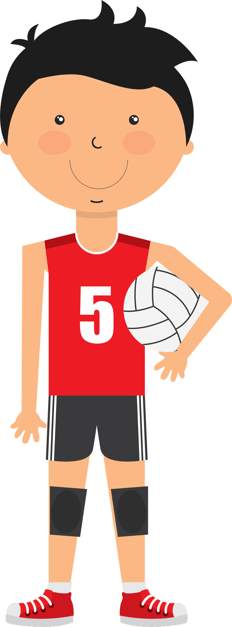 Flat icons of kids doing different types of sports