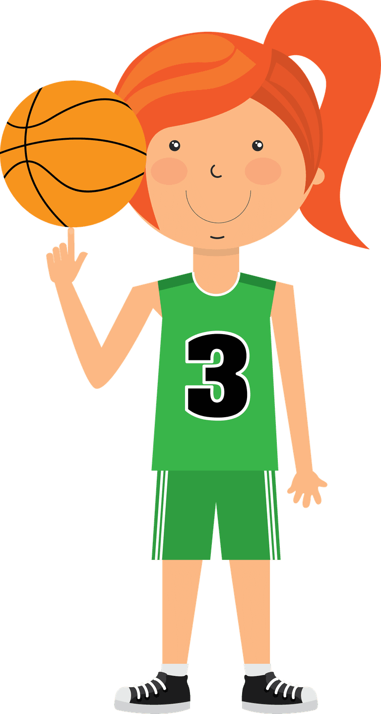 Flat icons of kids doing different types of sports