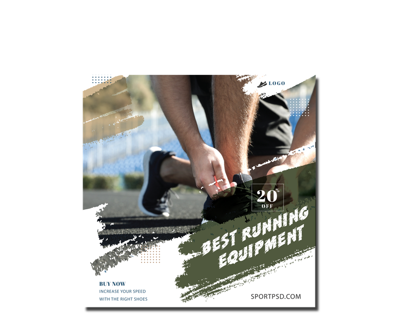 sport instagram post collection featuring best running equipment for athletes and fitness lovers