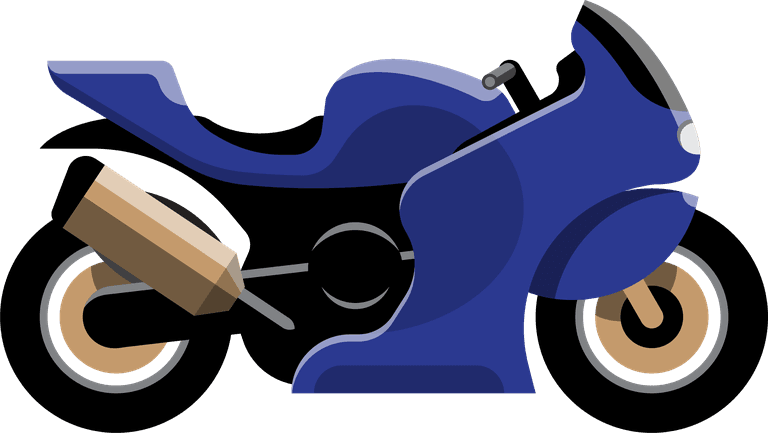 sports motorcycle big isolated motorcycle colorful clipart set flat illustrations various