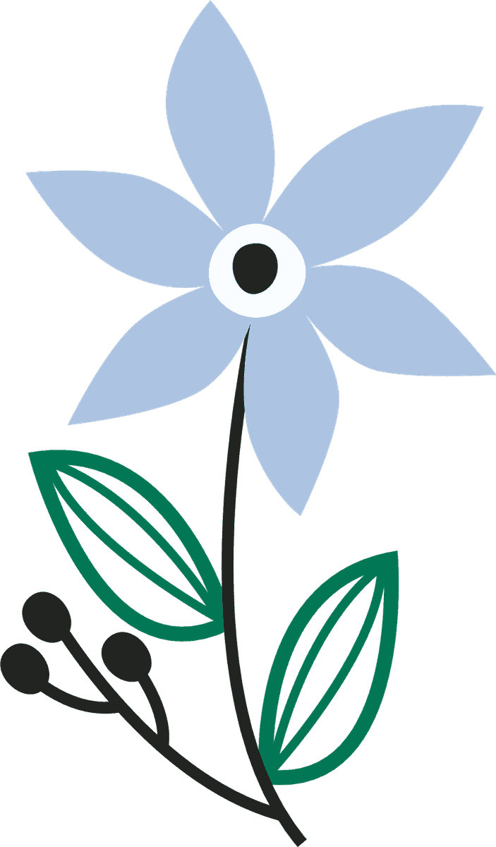 simple spring flower illustration with soft colors for cheerful home decor