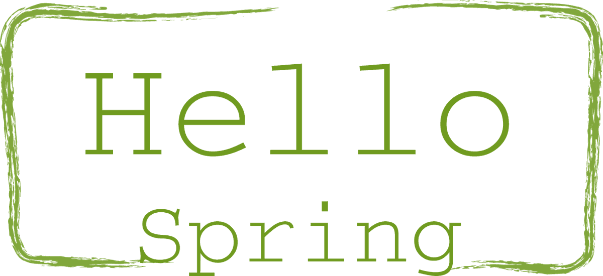 spring logotypes bird flowers texts decor