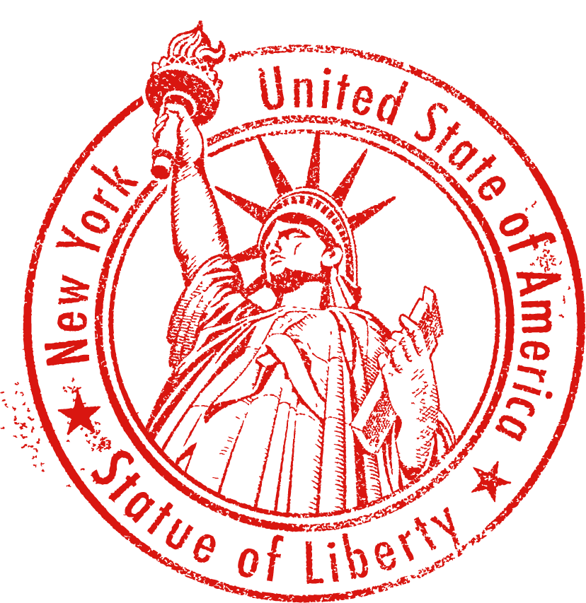 stamps with landmarks graphics featuring the statue of liberty in new york city