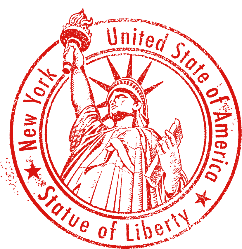 stamps with landmarks graphics featuring the statue of liberty in new york city