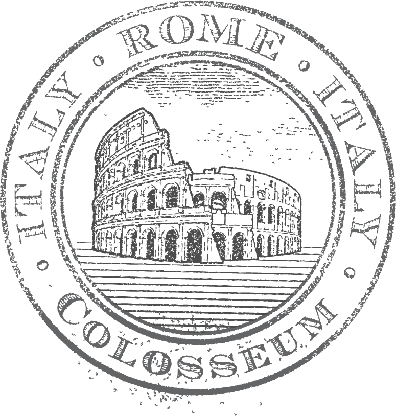 stamps with landmarks graphics featuring the iconic colosseum from rome, italy
