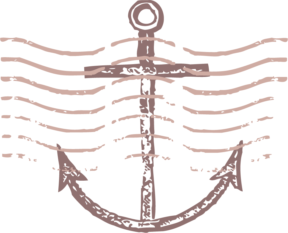 stamps with landmarks graphics featuring a nautical anchor design for maritime themes