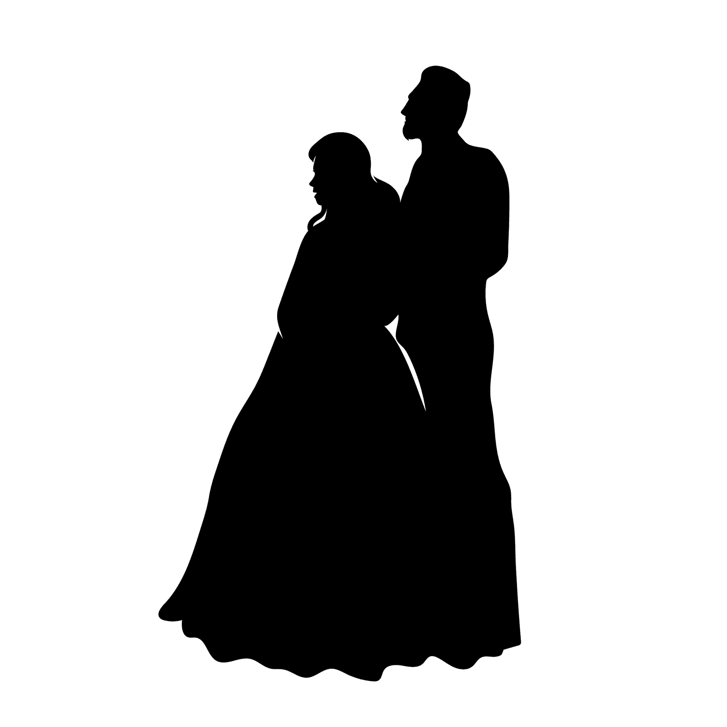 standing wedding couples silhouettes black standing couple