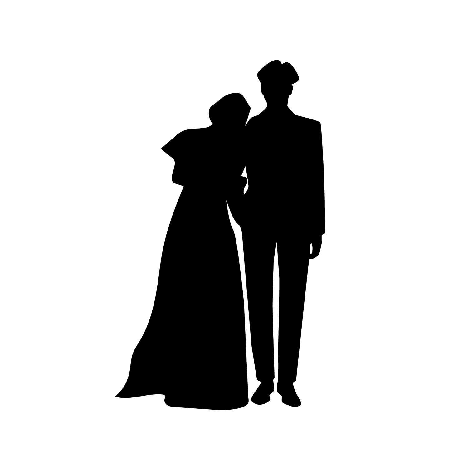 standing wedding couples silhouettes black standing couple