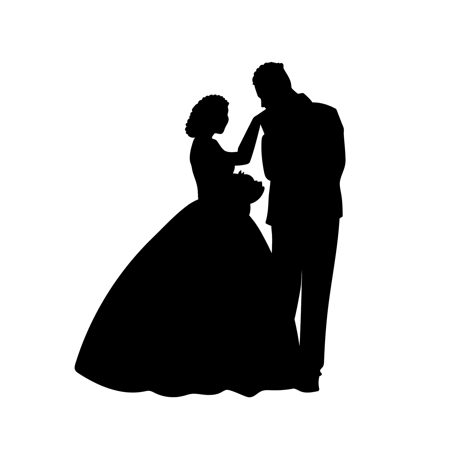standing wedding couples silhouettes black standing couple