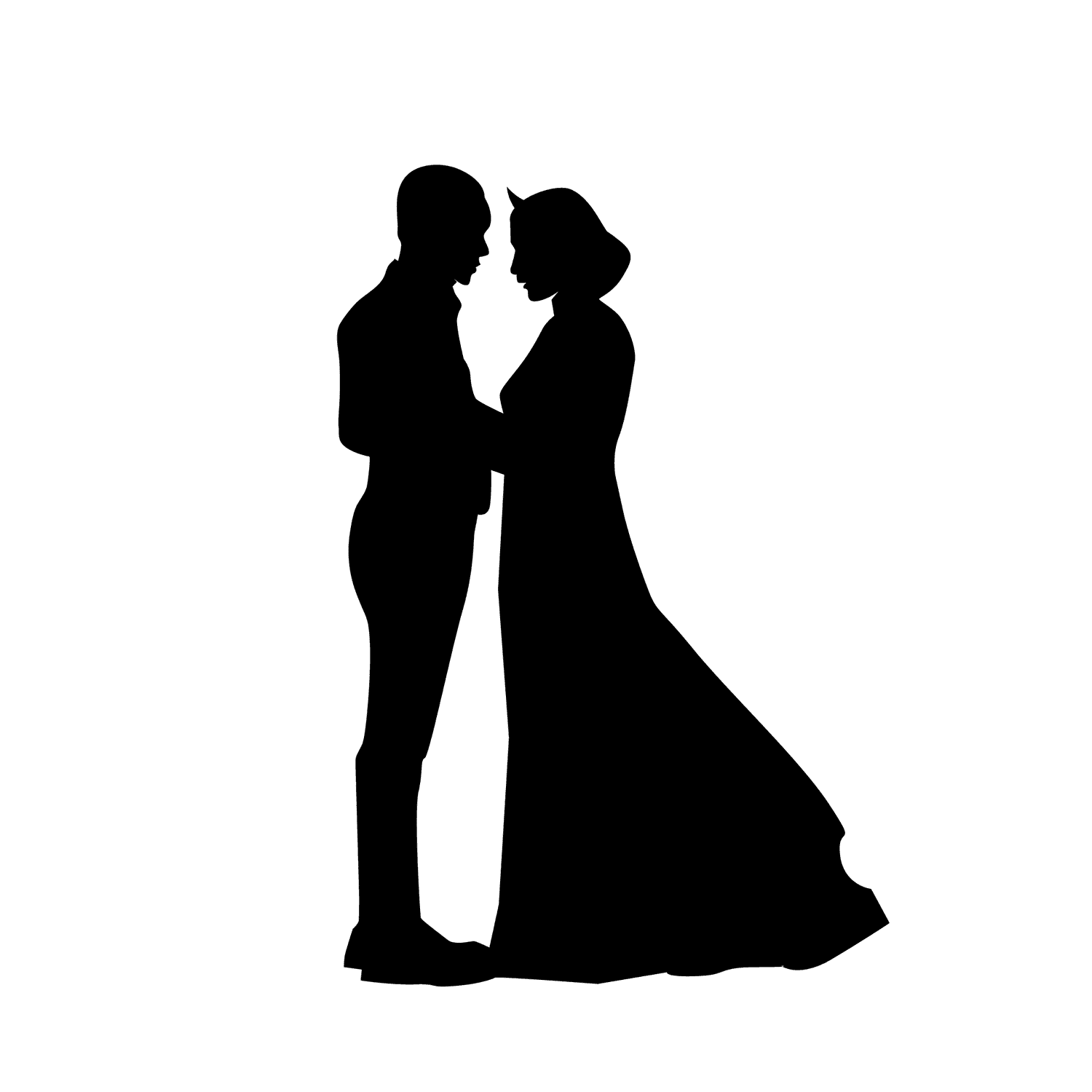 standing wedding couples silhouettes black standing couple