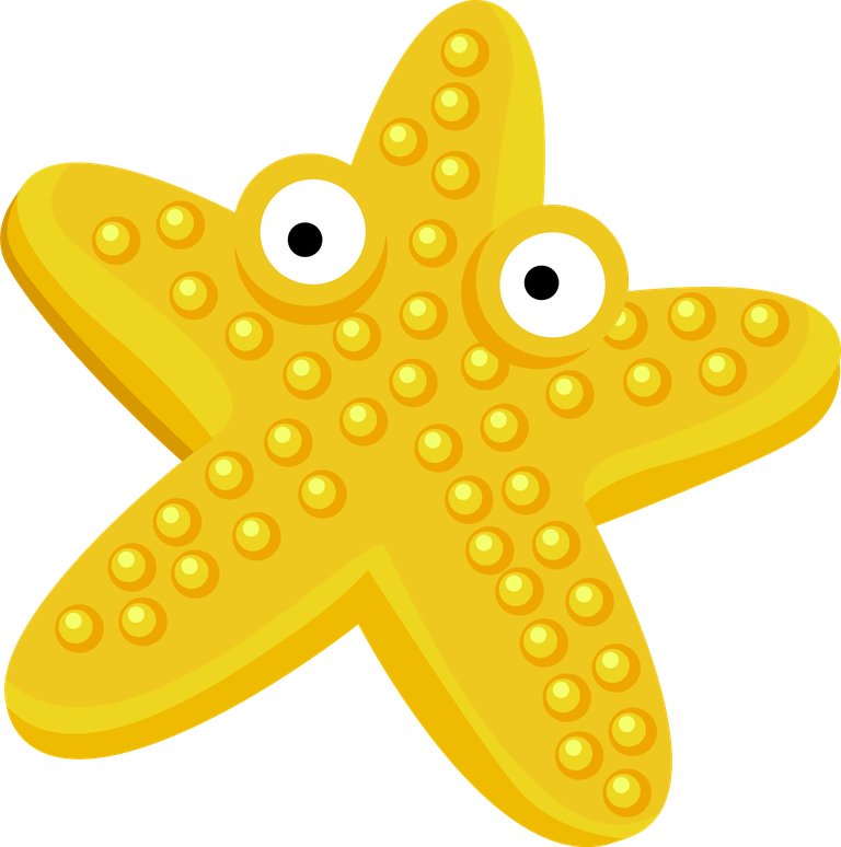 starfish marine animal cartoon vectors set