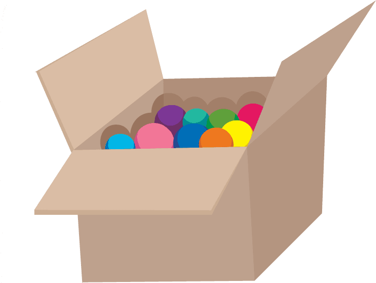 colorful stationery object illustration