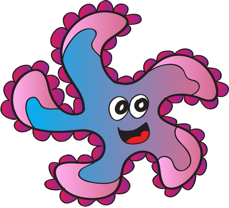 stem cells cartoon cute monsters stikers set for 