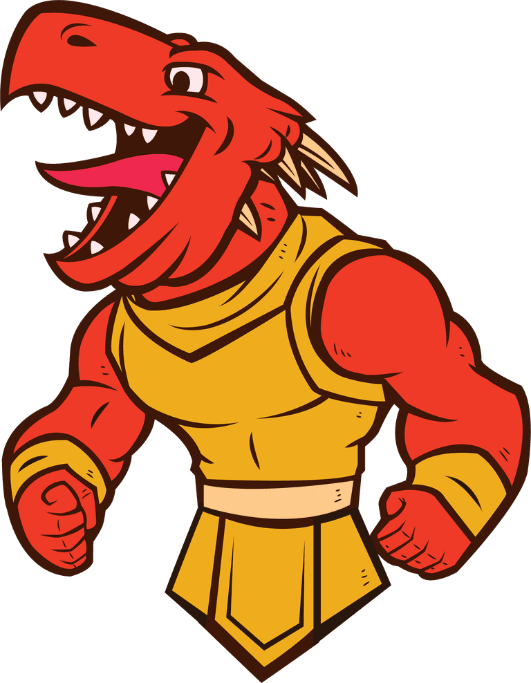 sticker dragon gladiator expressions and poses great for sports logos brands and easy to customize