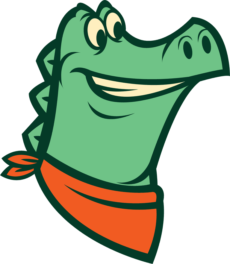 sticker people crocodile poses great for sports logos brands and easy to customize