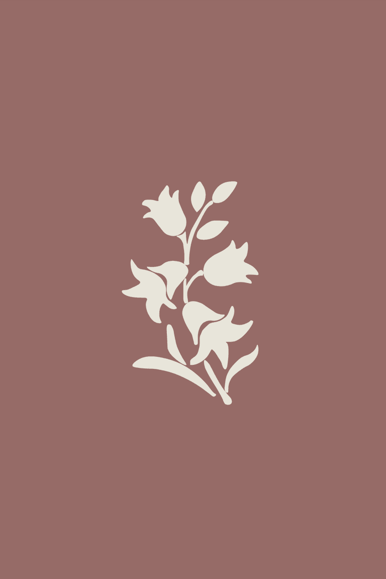 stock of printable illustrations minimalistic illustration in terracotta color leaves flowers