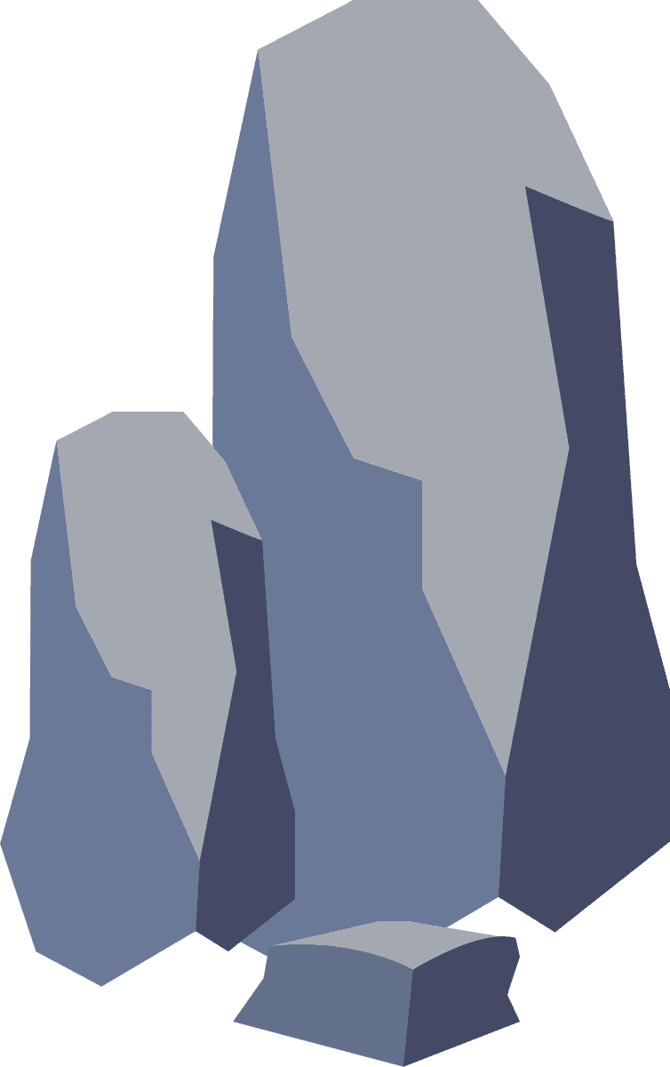 stone icons collection shapes sketch representing natural formations for artistic projects