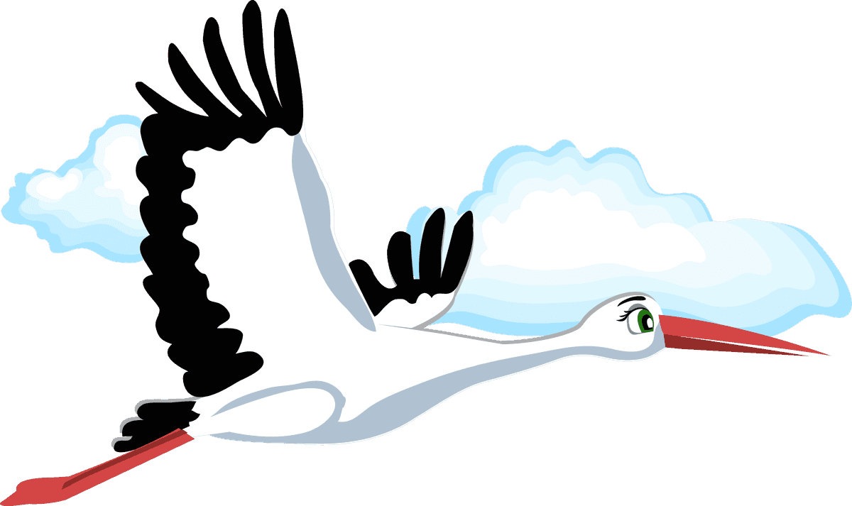 stork insect cute cartoon