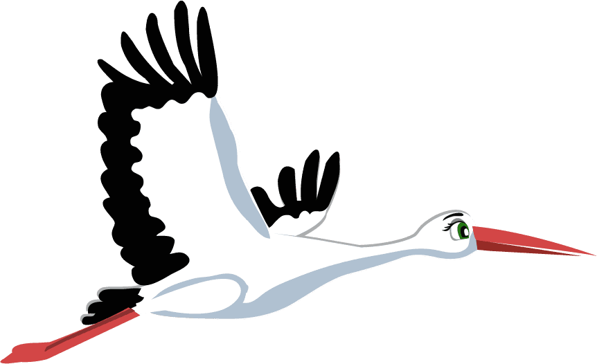 stork insect cute cartoon