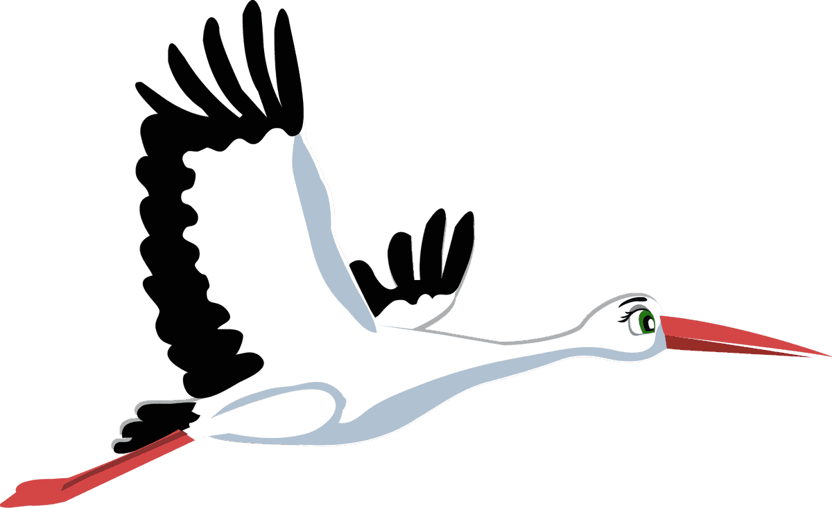 stork insect cute cartoon