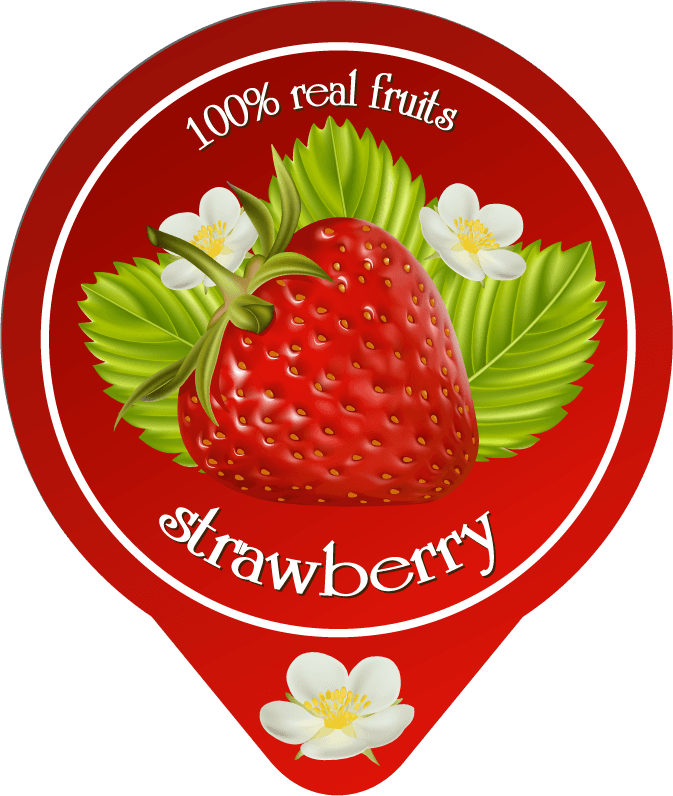 strawberry logo strawberry fruit milk vector