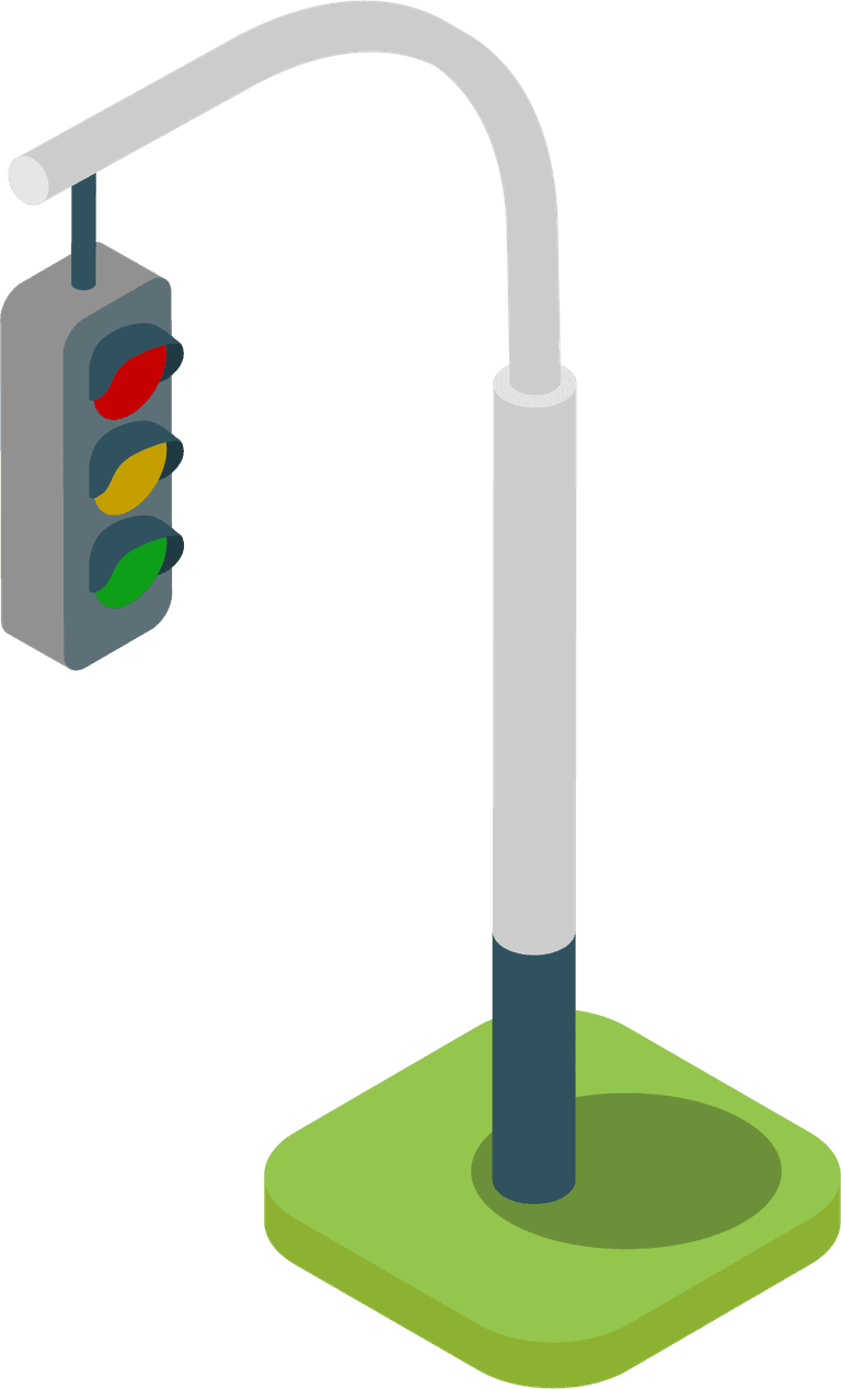 street decorations street signage building infographic concept setup fountain traffic light
