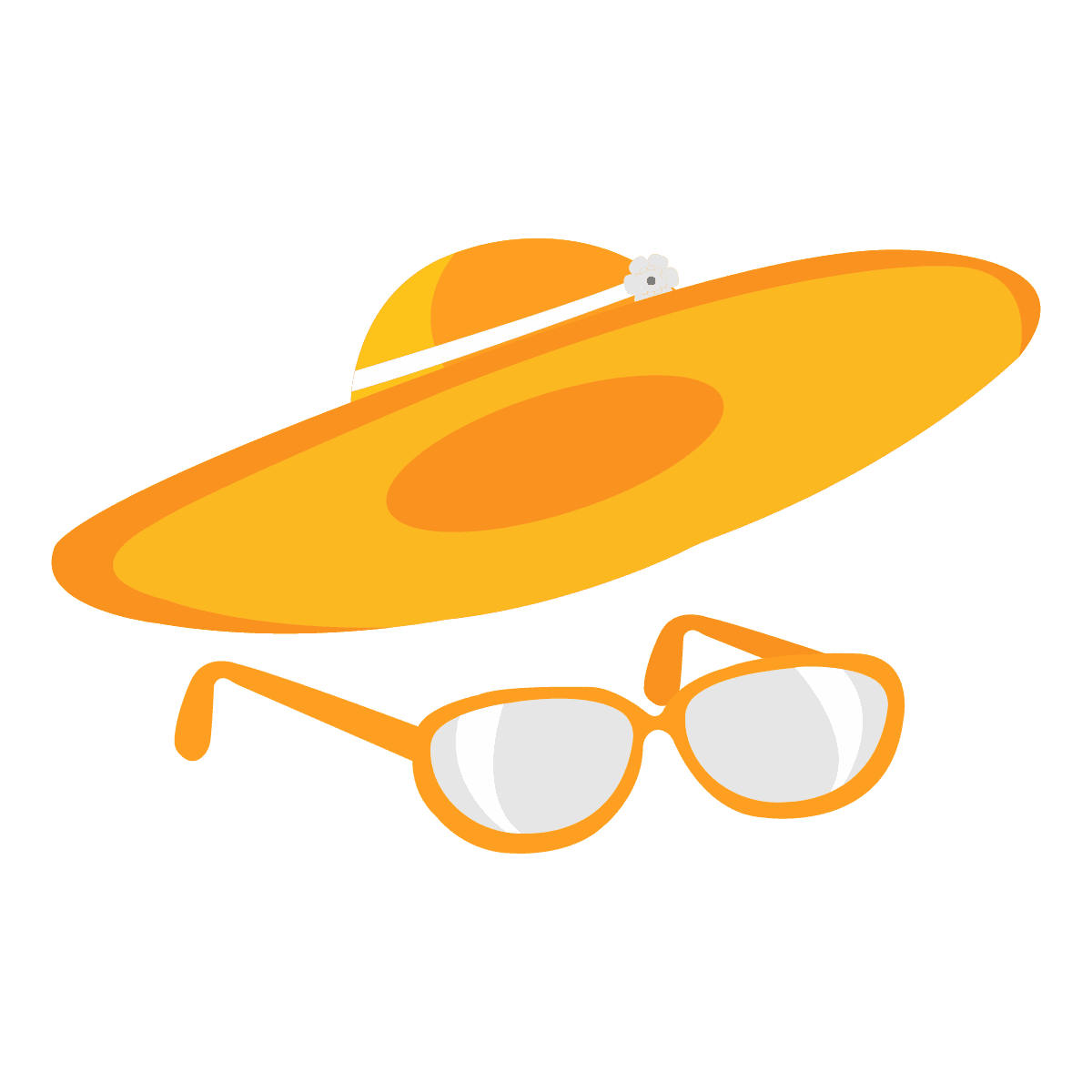 stylish sunglasses and chic hat summer essentials