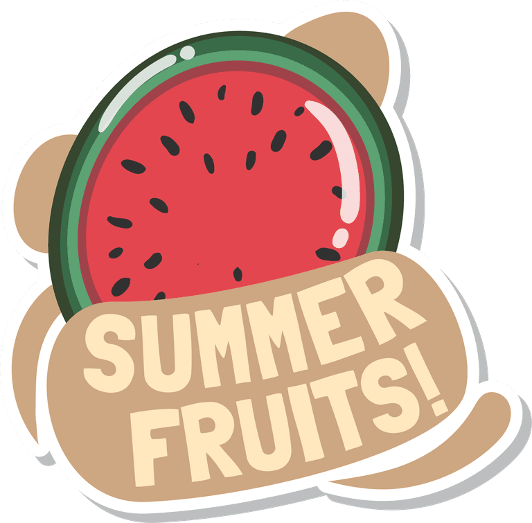 summer fruits watermelon sticker collections for fun summer events and celebrations