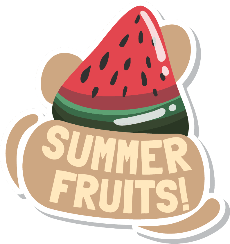 summer fruits watermelon sticker collections for summer parties and cheerful decorations