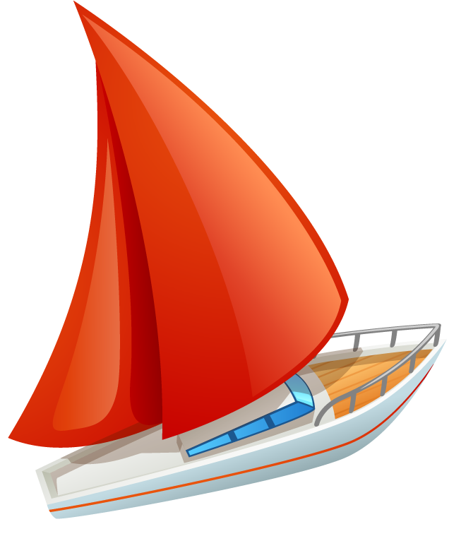 summer travel elements icons vector featuring a vibrant sailboat for seaside adventures