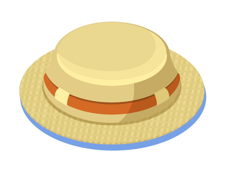 summer vacation vintage accessories: stylish straw hat for sunny outdoor adventures