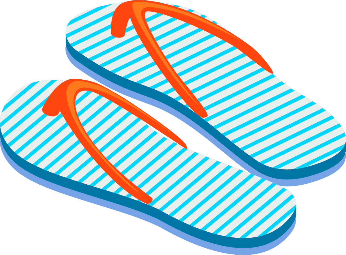 summer vacation vintage accessories for beach outings with colorful flip flops